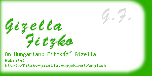 gizella fitzko business card